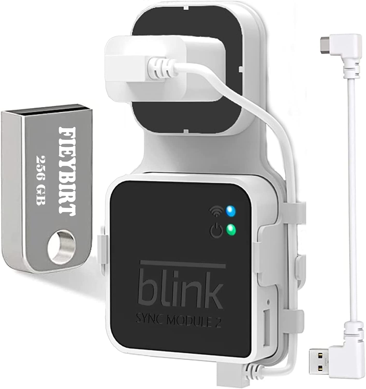 256GB Blink USB Flash Drive and Blink Sync Module 2 Mount, Space Saving and Eas-image