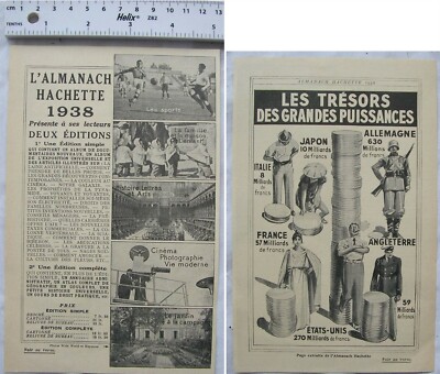 1938 advertisement l'Almanach Hachette