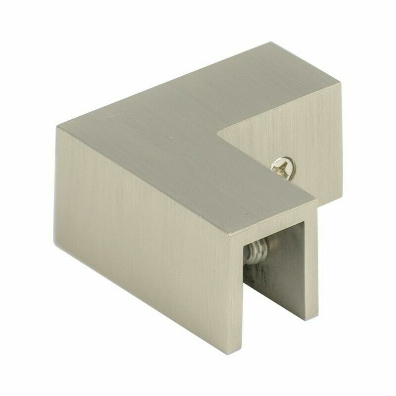 Brushed Nickel 90 Degree "Sleeve Over" Glass Clamp for shower door 