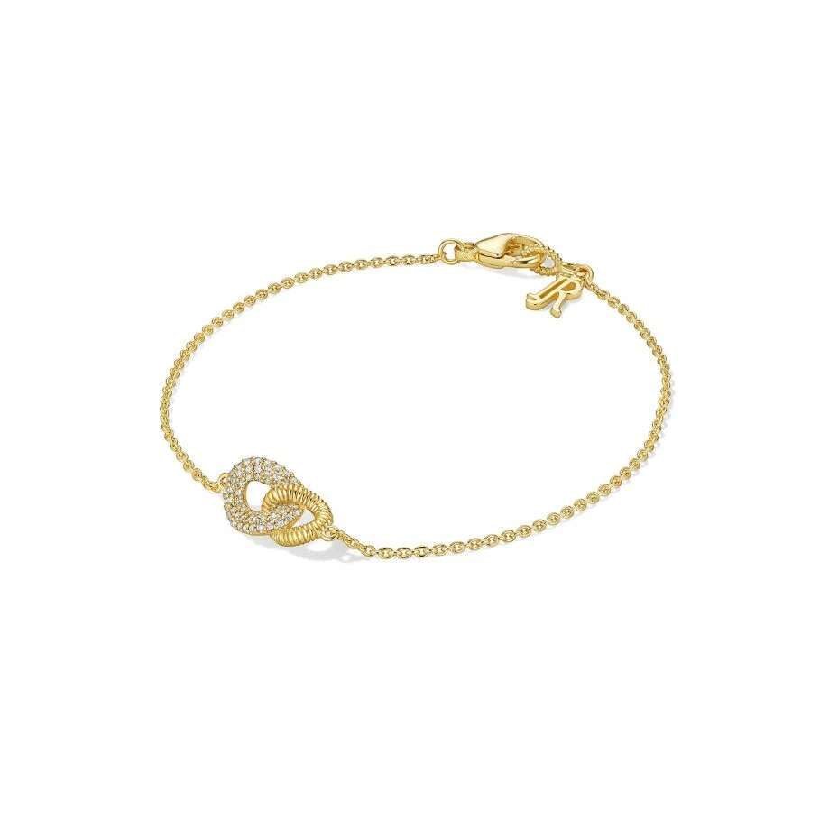 NUEVO / Judith Ripka / Brazalete de eslabones de eternidad en oro macizo de 18 quilates y diamantes Foto 2 de 4