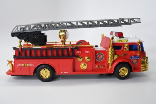 New Bright 1058 Battery Operated Fire Truck Engine Bump N Go Action Plastic Toy - Picture 1 of 5