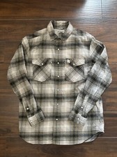 Carhartt Shirt Mens Large Pearl Snap Green Plaid Long Sleeve Western Relaxed Fit