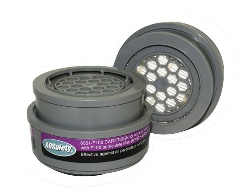 AO Safety 50551 8051-P100 Organic Vapors and P100 Filter Cartridges for 8000-Ser - Picture 1 of 1