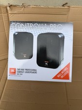 Pair Black JBL Control 1 Pro Two-Way Professional Compact Loudspeakers