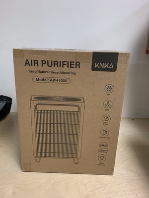 KNKA APH4000 Air Purifier True HEPA Carbon Filter 3500 Sq Ft ECO Mode New