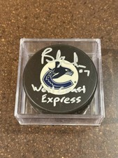 VANCOUVER CANUCKS AUTOGRAPHED BRENDAN MORRISON PUCK WITH WEST COAST EXPRESS!!