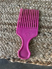 Vintage Goody Hair Lift Pick Comb Pink Textured Plastic USA 6.5” Some Wear