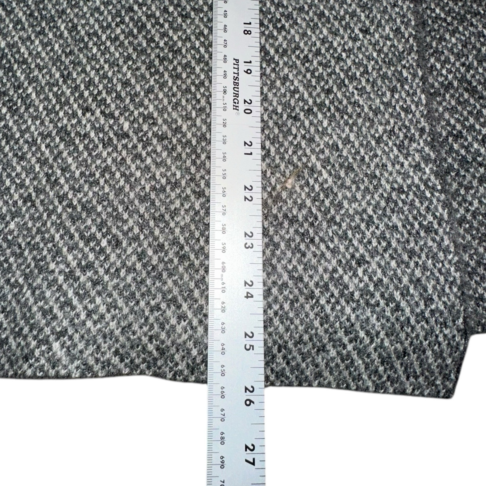 Max Studio Gray/White Wrap One Button Sweater Jac… - image 4