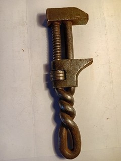 Vintage 6"Twist Handle Adjustable Wrench Monkey Wrench Spanner Old Tool.