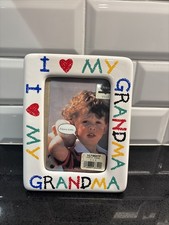 I LOVE MY GRANDMA PICTURE FRAME Voice Recordable New CERAMIC 3x5