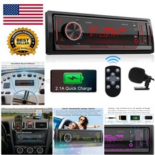 Single Din Marine Radio: Superior Sound, RGB Display Hands-Free Calls