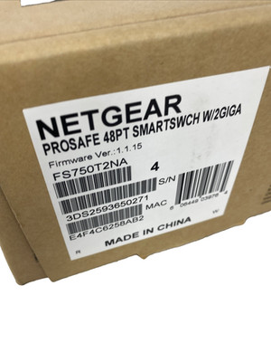 NETGEAR ProSafe 48 PT SMARtSWCH W/2GIGA BRAND NEW IN BOX