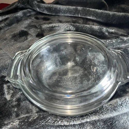 Anchor Hocking  1072 Casserole Dish 12 Oz Clear Glass Baking Dish w Lid, Vintage