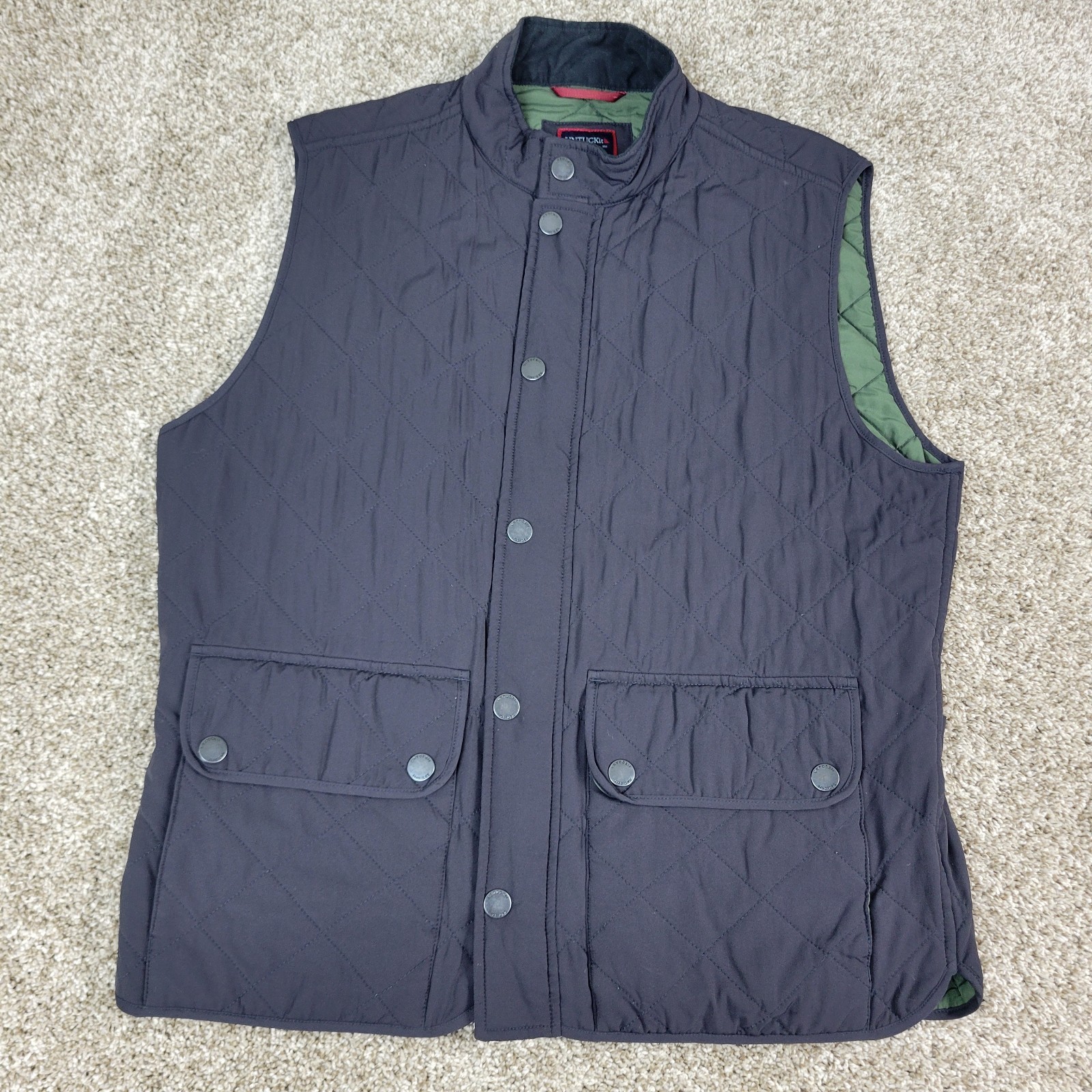 Untuckit Mens Medium Solid Black Performance Quli… - image 1