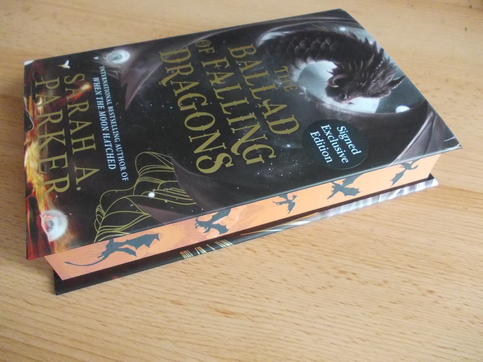 The Ballad of Falling Dragons ,Sarah A Parker, SIGNED 1st Edition,sprayed edges