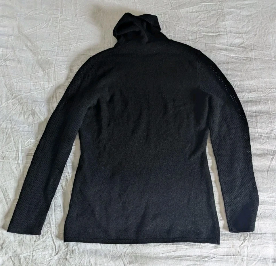 Suéter Neiman Marcus Negro Cuello Alto Para Mujer Talla Med 100% Cachemira Minimalista Foto 3 de 4