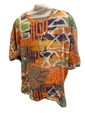 Rodin Ladies Top Size Large Made In Italy Graphic  Code 1