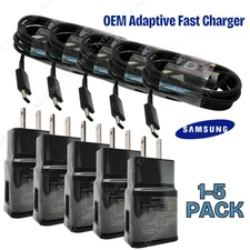 Fast Charging Block for Samsung Android USB Charger Plug Adapter USB C Cable Lot