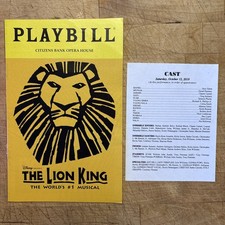 JARED DIXON as SIMBA in LION KING Oct 2019 Broadway TOUR Playbill! Boston Opera