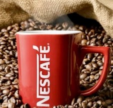 Nescafe Red 8oz Ceramic Cup Mug Coffee Tea Collectible Set of 3 Mugs Cups New!