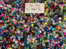 *~250~* 💕Piece Glass Beads**7oz+** Round Mixed Lot #4 Craft Jewelry!!!😀!!