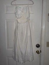 LoveShackFancy Womens Dress, White, With Lace Hem. Size S