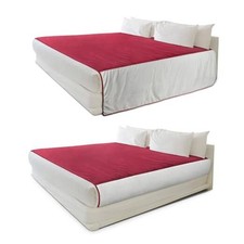 Waterproof Reversible Blanket for Bed, Leak Proof  Queen 60 x 80 inch Wine