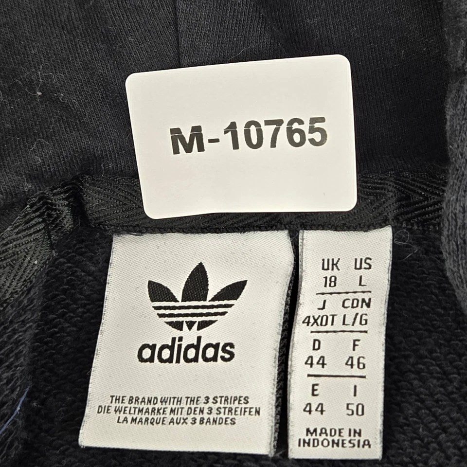 Adidas Women Hoodie L Black Trefoil Logo Activewear Long Sleeve - Image 2 of 4