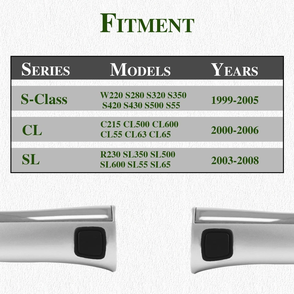 Novos kits de reparo de maçaneta de porta conjunto de 2 pares Mercedes SL classe S Mercedes-Benz S500 - Imagem 3 de 4