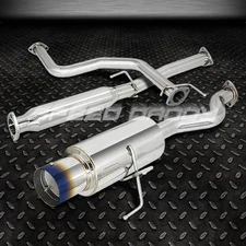 SS CAT BACK EXHAUST 4.5" BURNT TIP MUFFLER FOR 96-00 CIVIC EK EJ EM HATCHBACK