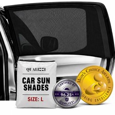L/Car Window Shades for Baby, 8 Sizes/2-Pack. Stretch-to-Fit Up to H:18" W:4...