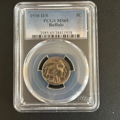 1938-D/S Buffalo Nickel PCGS MS65