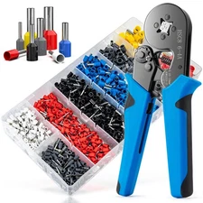 Ferrule Crimping Tool Kit with 1250PCS Wire Ferrules for AWG 23-7