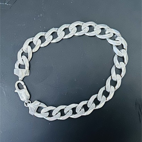 925 Sterling Silver Cuban Link Chain Bracelet Italy  8 .5 “