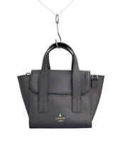 LANVIN en Bleu Handbag Leather Black