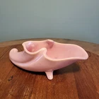 Vintage Pink Weller Pottery Cornucopia Footed Vase Art Nouveau Excellent