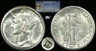 1934-D Mercury Dime graded PCGS AU58...CONECA RPM-2 Variety!!!
