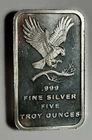 5 OZ 999 TROY OZ SILVER PROSPECTORS BAR