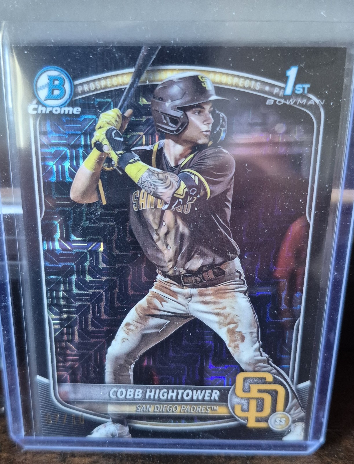 2025 Bowman Chrome Cobb Hightower 1st #BCP-104 Black Mojo Refractor 7/10