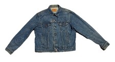 Vintage Levis Trucker Jacket 46 Type 3 Denim Indigo Fade USA Made 70506-0214 80s