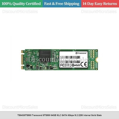 TS64GMTS800 Transcend MTS800 64GB MLC SATA 6Gbps M.2 2280 Internal Solid State