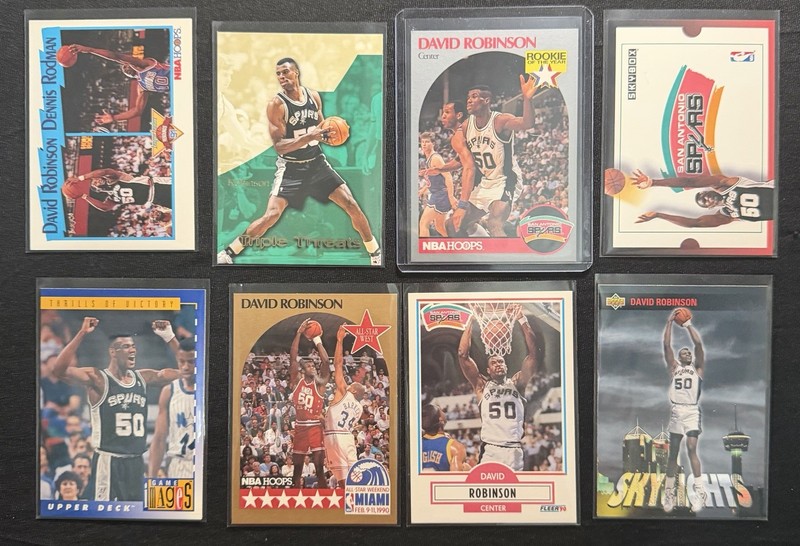 David Robinson - NBA Lot (8) W/ RC Card #270 San Antonio Spurs HOF
