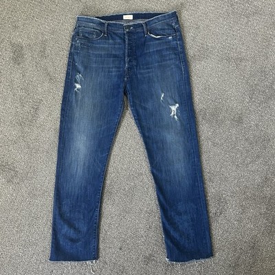 Mother Double Fray Vagabond Jeans in Take the Edge Off -Women s 30- Stretch EUC