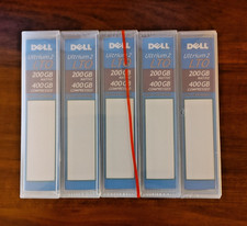 Dell LTO Ultrium 2 200GB/400GB Data Cartridge Select Dell PowerVault Storage 5PK
