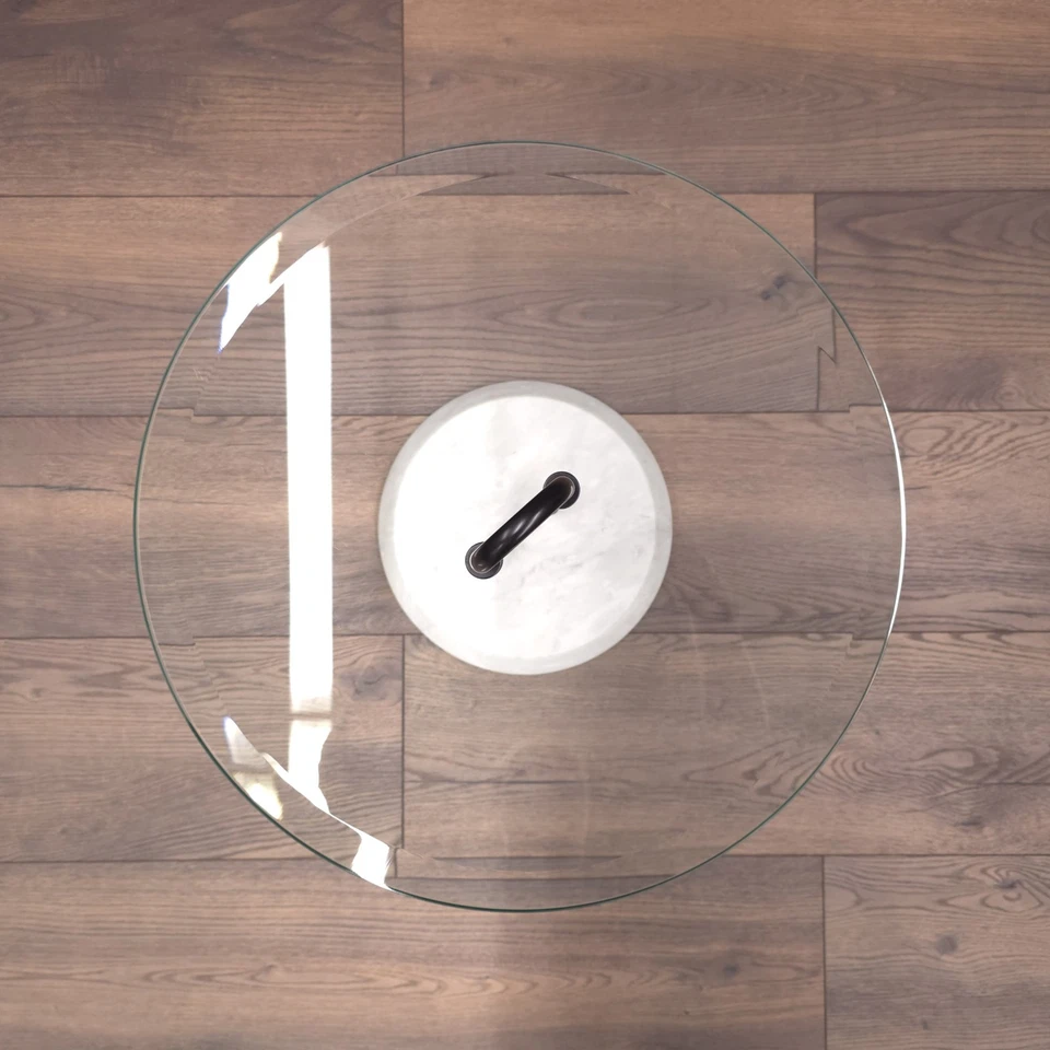 Cattelan Italy | Vico Magistretti | Othello Beistelltisch | Marmor Glas Vintage - Bild 4 von 4