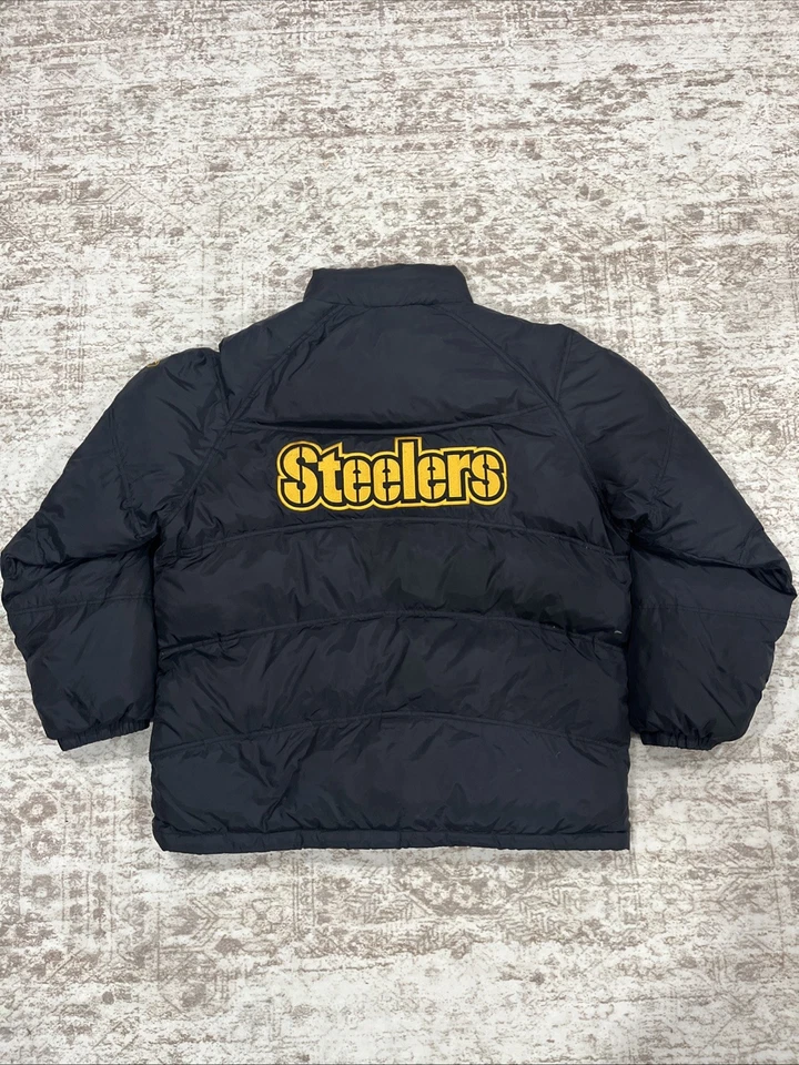 匹兹堡钢人队 NFL 黑色 Puffer 夹克外套 Reebok 男式 L 码 — 第 4/4 张图片