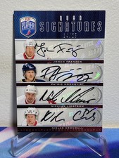 2009-10 BE A PLAYER FRANZEN HORNQVIST LIDSTROM KRONWALL #S4-SWE2 QUAD AUTO 14/25
