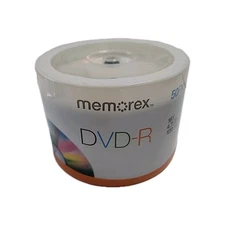 Memorex 50 Pack DVD-R 16X 4.7GB 120Min Recordable Discs New Sealed