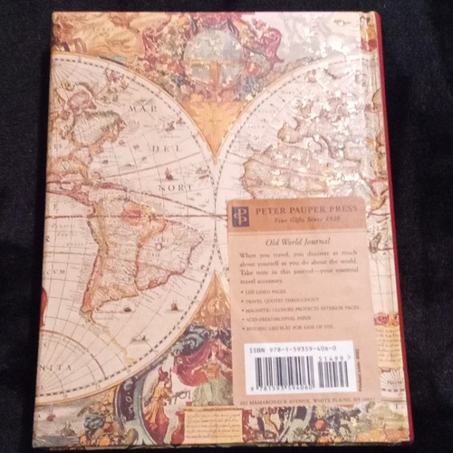 New Peter Pauper Press Old World Journal Lined Pages Magnetic Foldover Closure