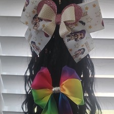 Girls Multicolor Bow Hair Accessories Set 2, Glitter, Cartoon, Star, Party